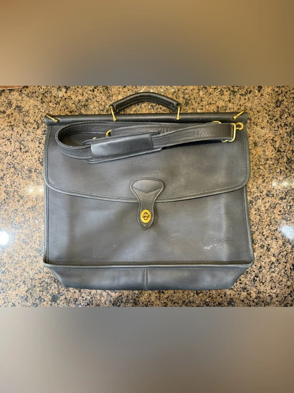 Vintage Jack Georges University Slim Dowel Briefcase #2452